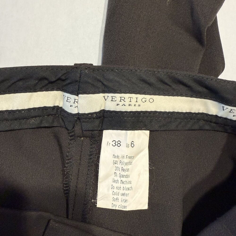 Vertigo Paris Solid Black Hidden Fly Bootcut Trou… - image 2
